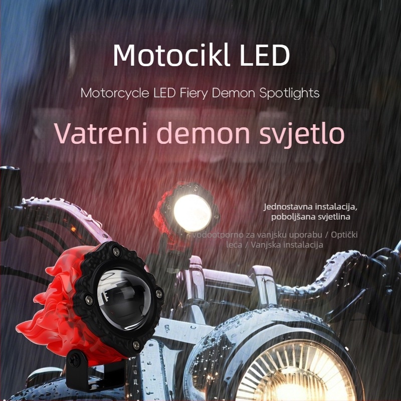Motociklističko LED svjetlo, aluminijsko kućište, 12V, LED izvor, vodootporno, model Motor293