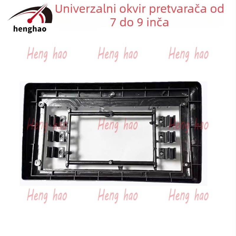 Univerzalni okvir za središnju konzolu automobilskih navigacija/DVD, plastika, 500 g, Henghao model 7–9 inča, prilagodljiv