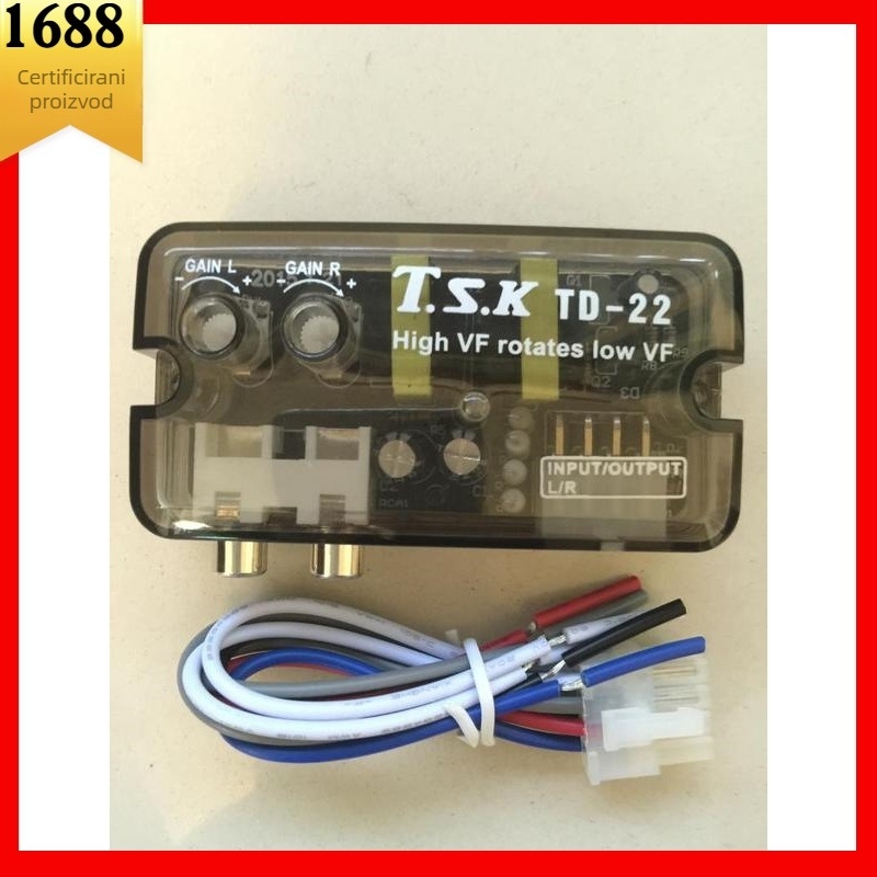 Auto audio pretvarač visokih u niske frekvencije s kašnjenjem basnog pojasa, aktivno napajanje, model TSK/TD-22