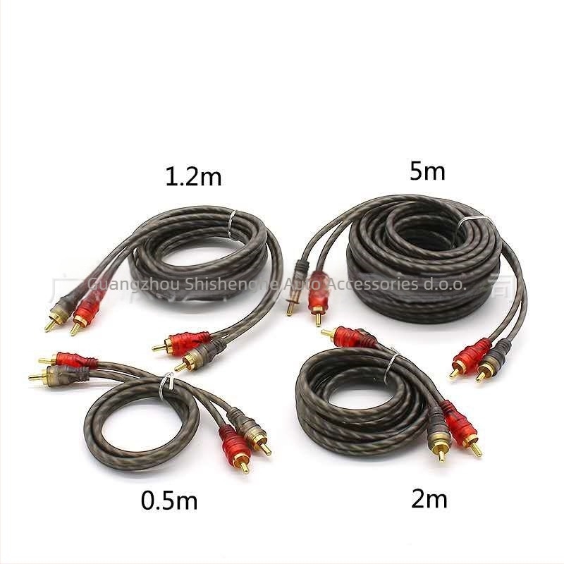 Kabel za auto audio signal, čistog bakra, za nadogradnju sustava auto audio, dostupne duljine 5 m ili 2 m, težina 0,2 kg