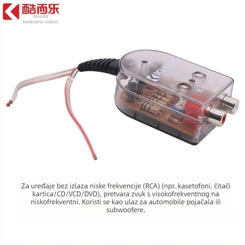 KUERL K-103A zvučni frekvencijski pretvarač, PVC kućište, napajanje 12–24V, snaga 50W