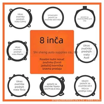 Univerzalna baza zvučnika od 8 inča za Toyota, BMW i Audi, čvrsta plastična brtva i adapter 6x9 na 8 inča