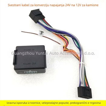 24V-12V DC konverter za kamione, kabel s 16-pinskim konektorom, model JY24-12, za Android navigacijske jedinice
