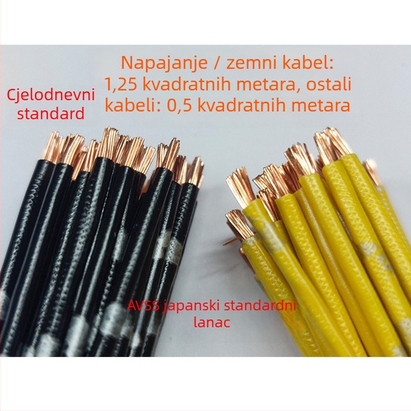 Automobilski DSP produžni kabel za pojačivač, bakreni vodiči, univerzalna kompatibilnost, mogućnost prilagođavanja