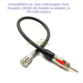 VW-04 FM antena adapter kabel za starije modele VW: Jetta, Passat, Bora, Polo – bakar, audio modifikacija, bez rezanja