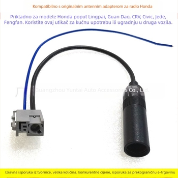 HD-F09 bakreni FM antene konektor adapter kabel za Honda – za modele New Fit, CR-V, Lingpai, Fengfan, BR-V, Civic – Evoresn/Yisen