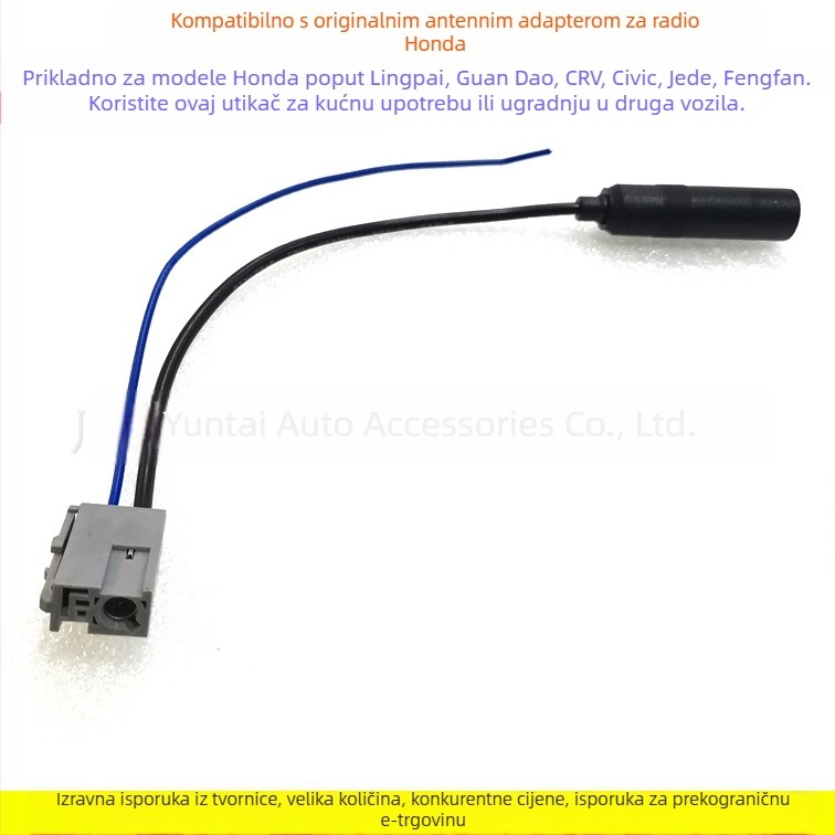 HD-F09 bakreni FM antene konektor adapter kabel za Honda – za modele New Fit, CR-V, Lingpai, Fengfan, BR-V, Civic – Evoresn/Yisen