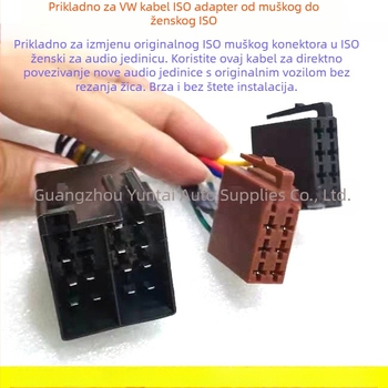 VW-004 Evoresn/Yisen ISO kabel za audio-modifikacije, bakar s tinovim premazom, kompatibilan s Volkswagenom, ISO adapter za stare i nove priključke