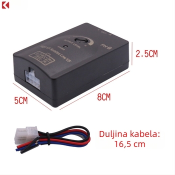 PH-2 Automatski audio pretvarač s funkcijom kašnjenja, pretvaranje visokih tonova u bas frekvencije (12-24V, 50W, 60Ω, Univerzalno)