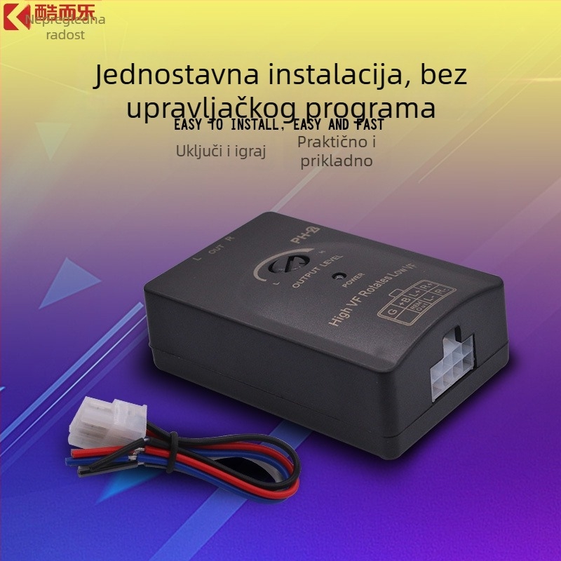 PH-2 Automatski audio pretvarač s funkcijom kašnjenja, pretvaranje visokih tonova u bas frekvencije (12-24V, 50W, 60Ω, Univerzalno)