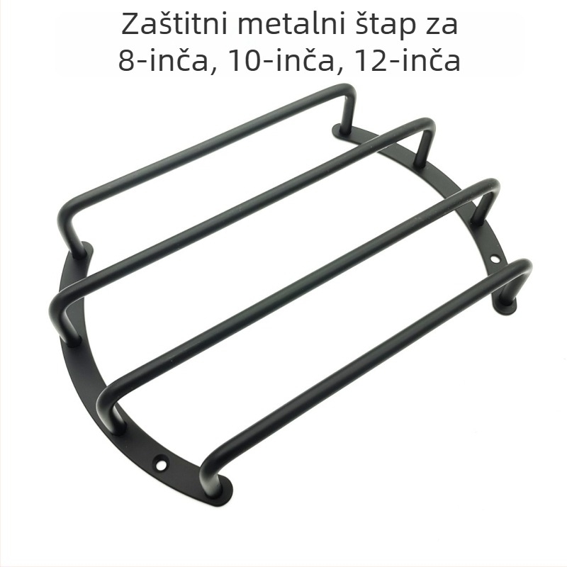 Drvena kutija za auto subwoofer – prazna kutija, zaštitna šipka za zvučnik i metalni zaštitni pokrov