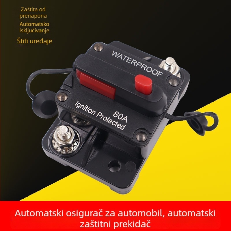 Prekidač struje za automobil, jahtu i RV s automatskim ponovnim uključivanjem, zaštitom kruga i držačem osigurača