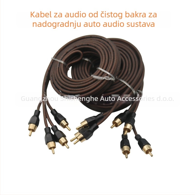 Auto RCA audio kabel, čisti bakar, za subwoofer i pojačalo, težina 0,5 kg