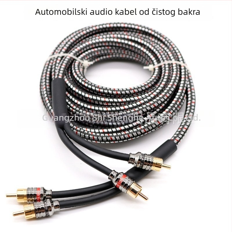 Automobilski audio kabel 1:2, bakreni audio kabel za prijenos signala pojačala