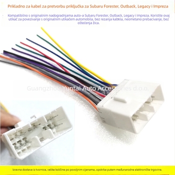 Kabel za prilagodbu DVD navigacije za Subaru Forester 2006, 14-pinski ženski konektor, bakreni vodič