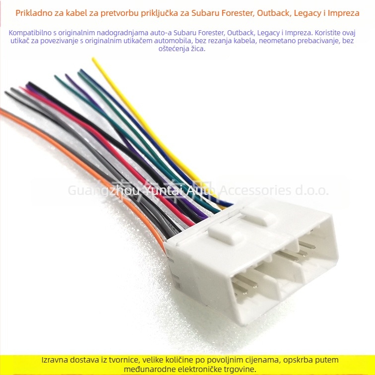 Kabel za prilagodbu DVD navigacije za Subaru Forester 2006, 14-pinski ženski konektor, bakreni vodič