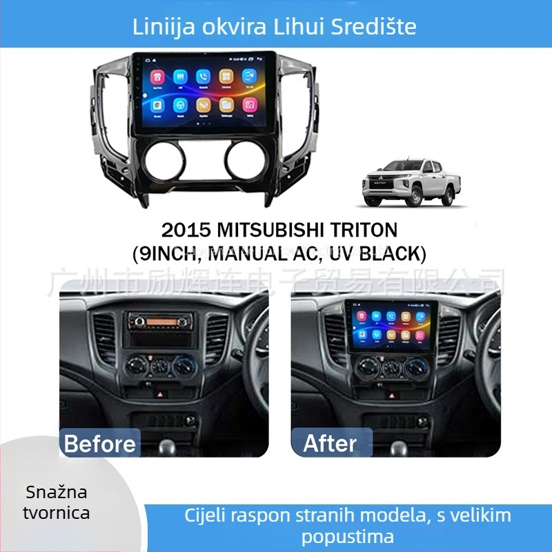Android-based okvir za središnju navigacijsku kontrolu za Mitsubishi Triton 2015