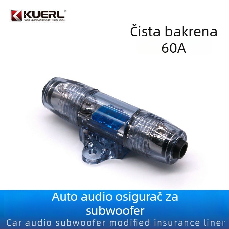KUERL K-BX002 Napajanje za auto audio s držačem osigurača 60A, čista bakra, 12-24V, univerzalno