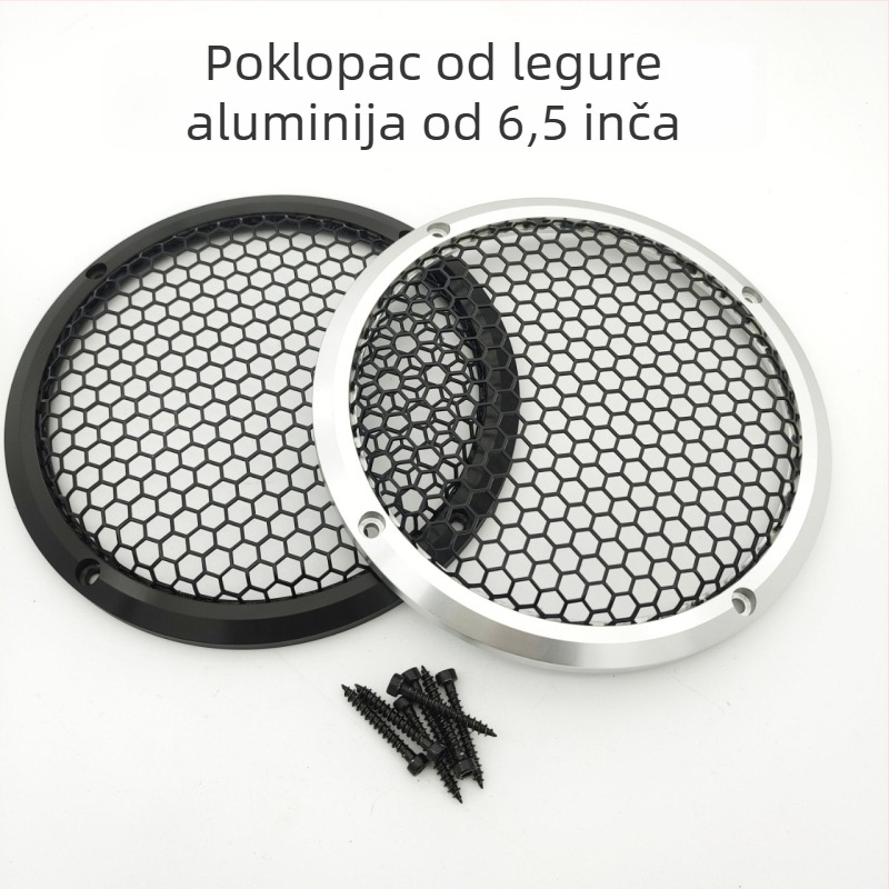 Aluminijsko mrežasti kućište klaksona za auto, montaža na A-stup, modificirana metalna maska, zaštitna mreža za zvučnike