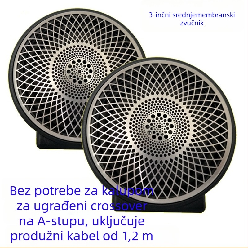 Automobilski središnji midrange zvučnik, 3-putni crossover, 20W, 0,9 kg