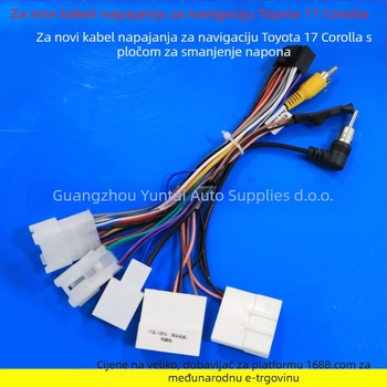 Napojni kabel za Toyota Android navigaciju, 16-pinski repni kabel, model TO-002, Evoresn/Yisen, kompatibilan s Toyota Android navigacijskim sustavima