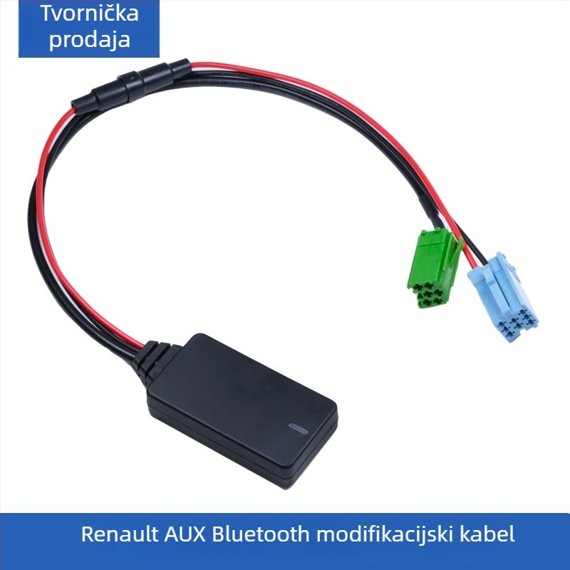 Automobilski Bluetooth 5.0 adapter s mikrofonom i pomoćnim kabelom za Renault 2005–2011 AUX Bluetooth radio
