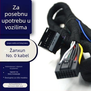 Kabel za DSP instalaciju auto audio sustava, kabel za zvučnike od čistog bakra, model No. 0, Android-kompatibilan univerzalni kabel