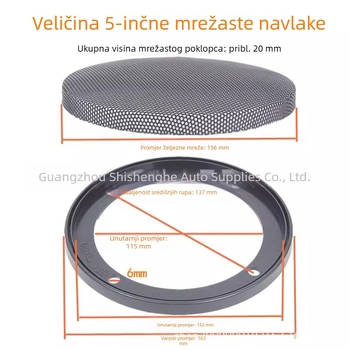 Mrežica zaštitna za auto zvučnike, 4, 5 i 6,5 inča — univerzalni poklopac zvučnika