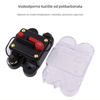 Automatski prekidač strujnog kruga s držačem osigurača za audio sustave automobila, kamp-prikolice i jahte – zaštita od preopterećenja i kratkog spoja