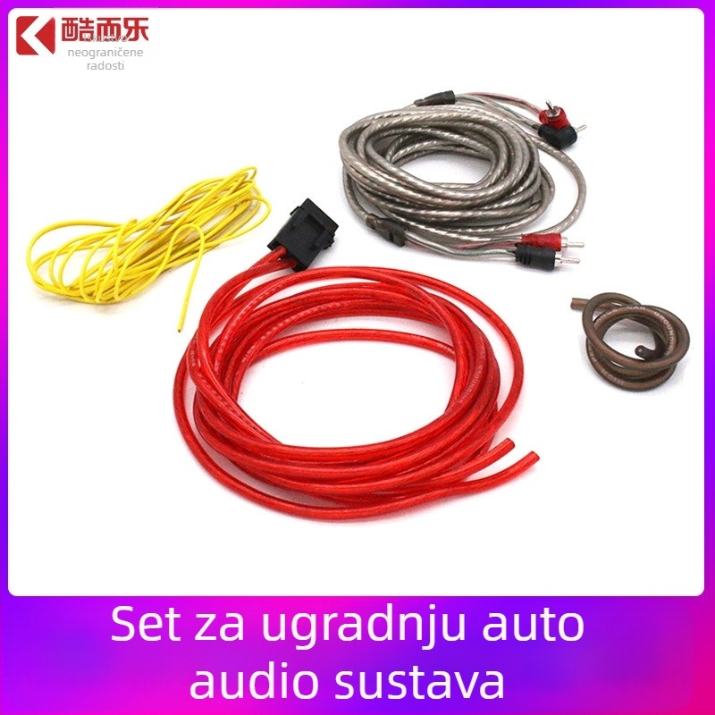 Kabel za automobilsku pojačalo 10GA KUERL K-4 set kablova od bakreno obloženog aluminija