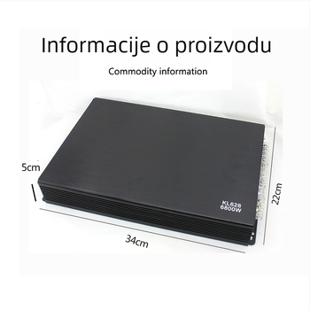 KL628 auto audio pojačalo, 4-kanalno, 12V, 6800W, univerzalno