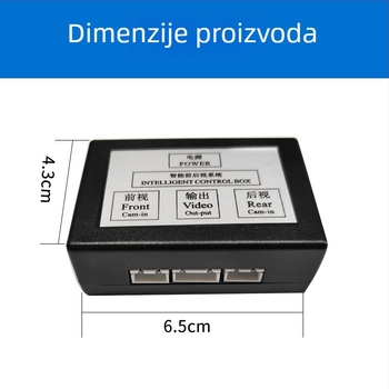 Dvostrani video preklopni blok za prednju i stražnju kameru, univerzalni model, metalno kućište, 12V, 2W, 185 g