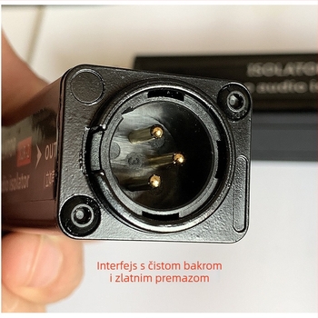 Izolator zvuka za računalni mikser, eliminator šuma, pozlaćeni bakar, model XLR-2, težina 0,03 kg
