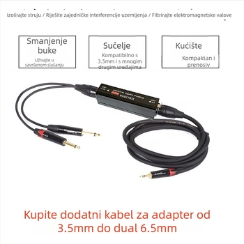 Izolator zvuka za računalni mikser, eliminator šuma, pozlaćeni bakar, model XLR-2, težina 0,03 kg