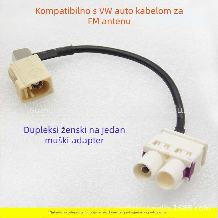 VW-2F1M automobilska radio antena za VW MIB RCD510 RNS315 RNS510 – bakrena, model VW-2F1M, Evoresn/Yisen, kompatibilno s Volkswagen