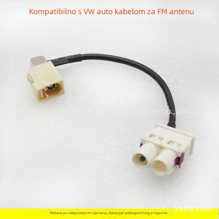 VW-2F1M automobilska radio antena za VW MIB RCD510 RNS315 RNS510 – bakrena, model VW-2F1M, Evoresn/Yisen, kompatibilno s Volkswagen