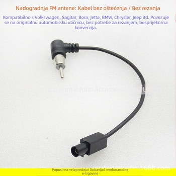 FM antena adapter kabel za VW/Skoda/BMW/Chrysler/Jeep – VW-FMM50, bakar, dodatak za audio-modifikaciju