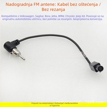 FM antena adapter kabel za VW/Skoda/BMW/Chrysler/Jeep – VW-FMM50, bakar, dodatak za audio-modifikaciju