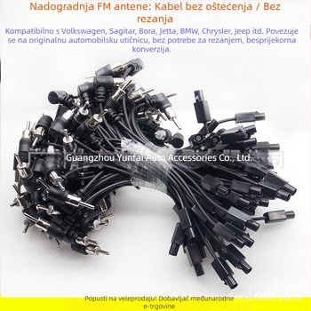FM antena adapter kabel za VW/Skoda/BMW/Chrysler/Jeep – VW-FMM50, bakar, dodatak za audio-modifikaciju