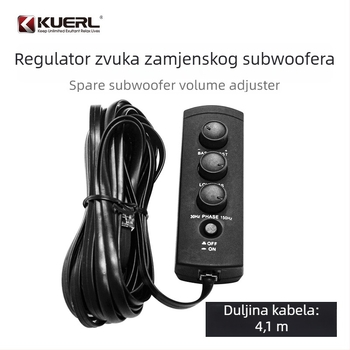 Daljinski regulator zvuka subwoofera za rezervni auto kotač — model K-BT03, marka Kuerl/Cool, PVC, 0,2 kg