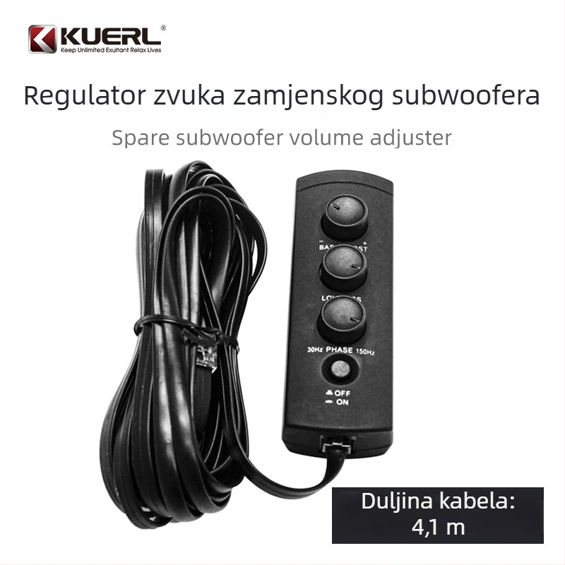Daljinski regulator zvuka subwoofera za rezervni auto kotač — model K-BT03, marka Kuerl/Cool, PVC, 0,2 kg