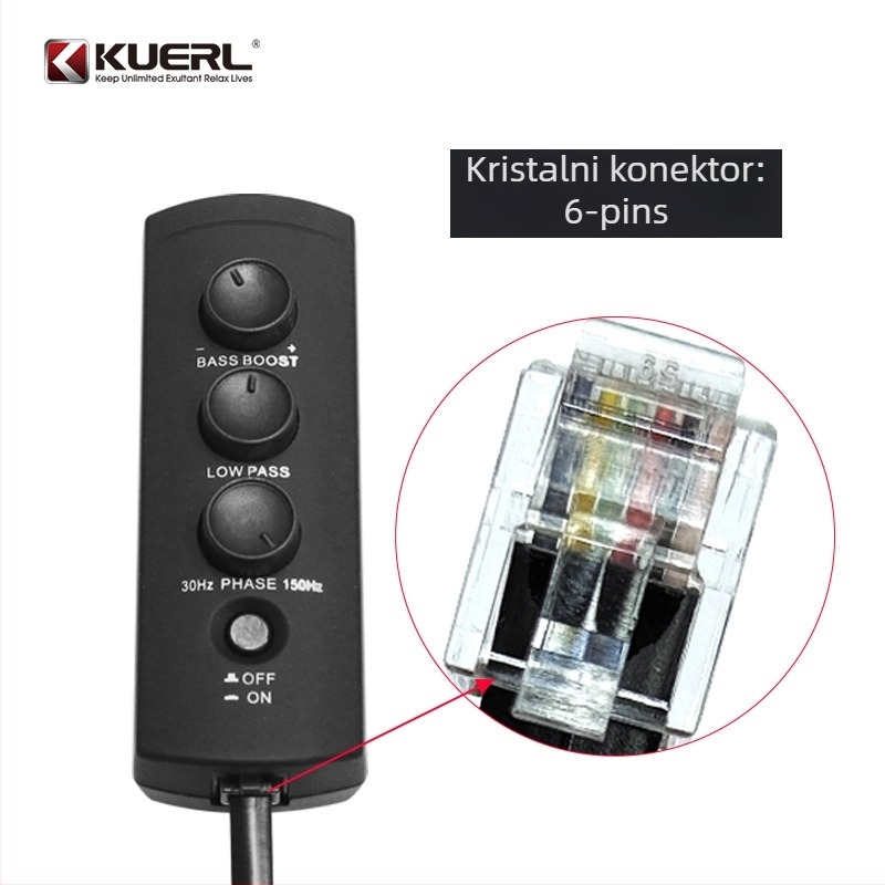 Daljinski regulator zvuka subwoofera za rezervni auto kotač — model K-BT03, marka Kuerl/Cool, PVC, 0,2 kg