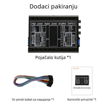 Univerzalni DSP vanjski digitalni pojačivač za auto audio sustav s Android navigacijom velikog zaslona