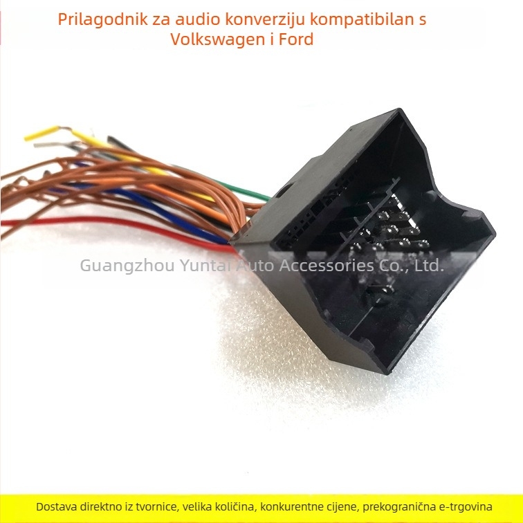 Auto audio kabel VW-02, Evoresn/Yisen, bakarno prekriven aluminij, bez rezanja, ženski utikač
