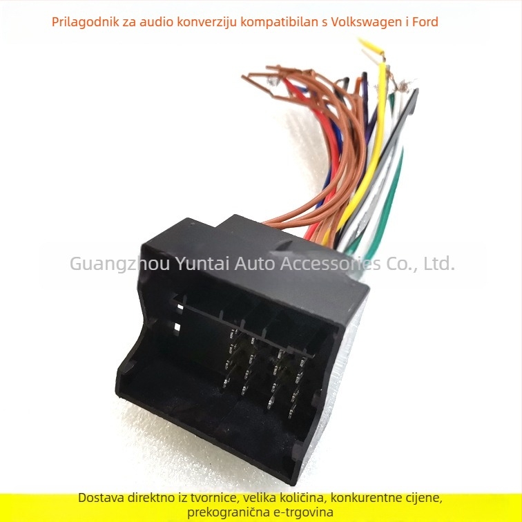 Auto audio kabel VW-02, Evoresn/Yisen, bakarno prekriven aluminij, bez rezanja, ženski utikač