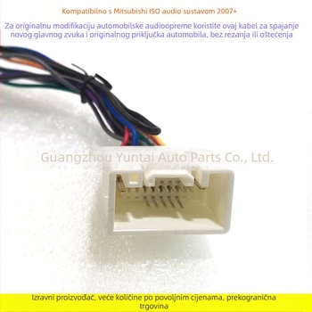 Auto kabelski harness za audio ISO eurostandard Mitsubishi Outlander, model CLR-01, bakar prekriven tinom, 0,05 kg, modulacija zvuka