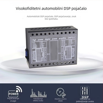 DSP auto pojačalo 4x60W, 12V, 92dB SNR za univerzalnu Android navigaciju