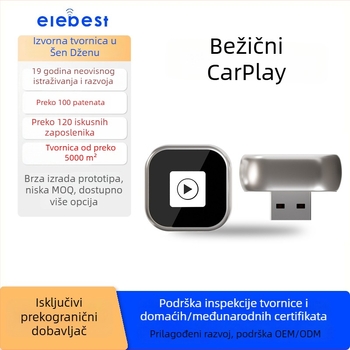 CarPlay Android Auto kutija za automobil, dvostruka funkcija, kabel-to-bežični CarPlay adapter, 60 g cinkova legura, model Y6-1, kompatibilno s vozilima koja podržavaju CarPlay