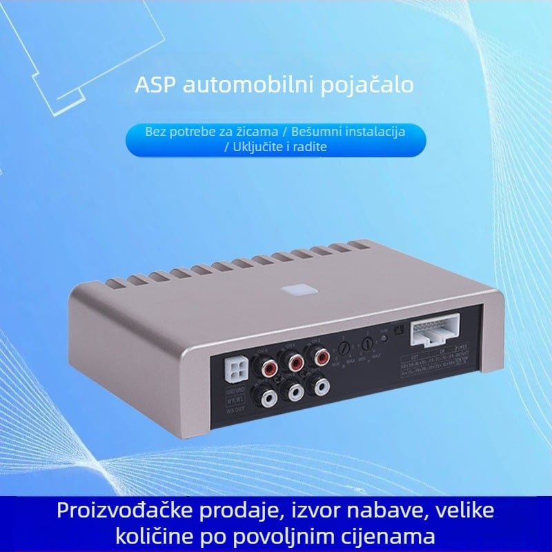 12V automobilski DSP pojačalo, 4-kanalni visokoučinkoviti Hi‑Fi zvuk i 6 izlaza nižeg nivoa