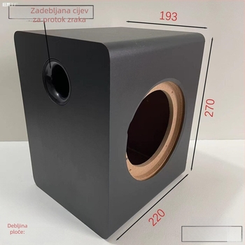 Drveno kućište za subwoofer promjera 6 inča, za automobil ili kućnu upotrebu, DIY pasivna kutija zvučnika